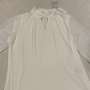 WHBM New Beautiful chiffon white blouse